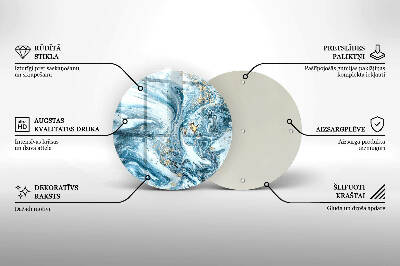 Dessous de bougie rond Structure avec de l'or