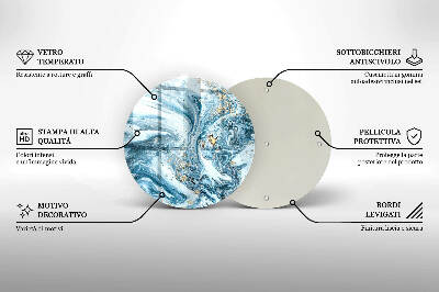 Dessous de bougie rond Structure avec de l'or