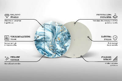 Dessous de bougie rond Structure avec de l'or