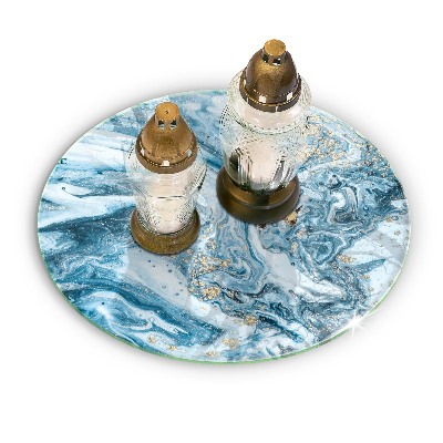 Dessous de bougie rond Structure avec de l'or