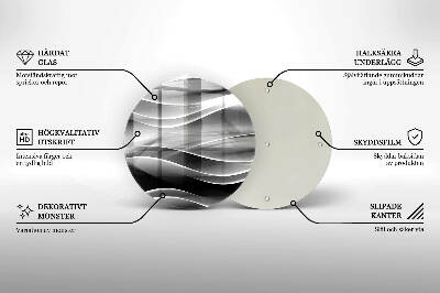 Dessous de bougie rond Abstraction lignes douces