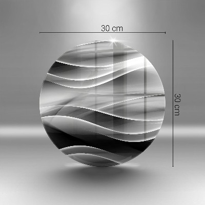 Dessous de bougie rond Abstraction lignes douces