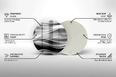 Dessous de bougie rond Abstraction lignes douces