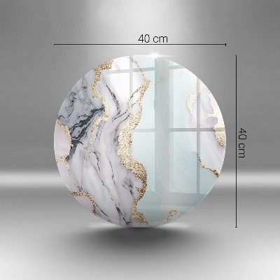 Dessous de bougie rond Marbre pastel