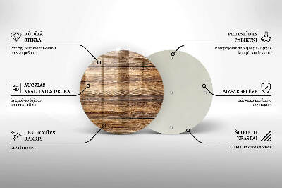 Dessous de bougie rond Panneaux texturés en bois