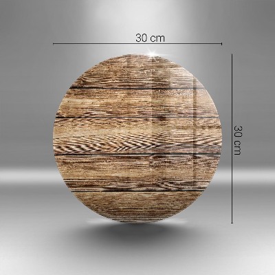 Dessous de bougie rond Panneaux texturés en bois