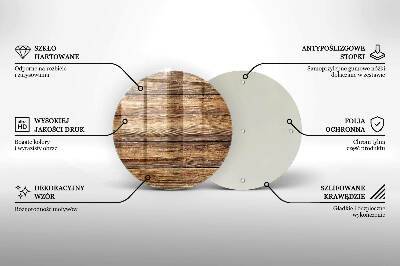Dessous de bougie rond Panneaux texturés en bois