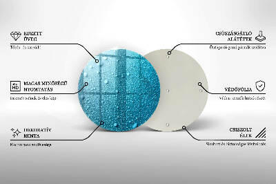 Dessous de bougie rond Gouttes d'eau