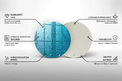 Dessous de bougie rond Gouttes d'eau