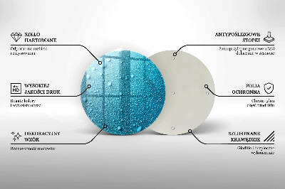 Dessous de bougie rond Gouttes d'eau