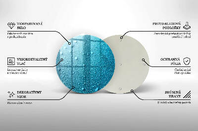 Dessous de bougie rond Gouttes d'eau