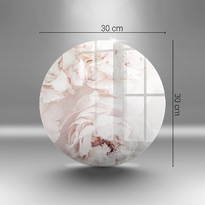 Dessous de bougie rond Pivoines pastel