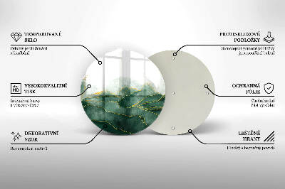 Dessous de bougie rond Nature abstraite