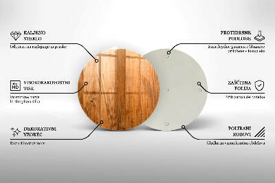 Dessous de bougie rond planches de bois