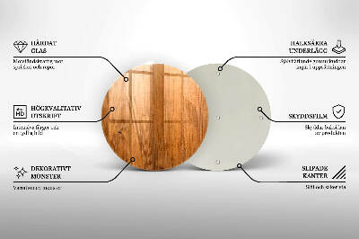 Dessous de bougie rond planches de bois