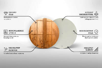 Dessous de bougie rond planches de bois