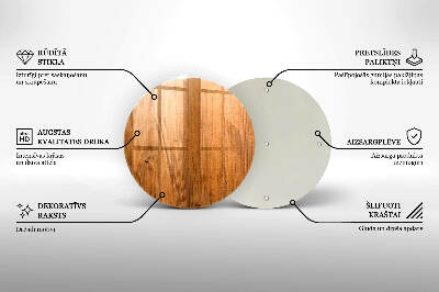 Dessous de bougie rond planches de bois