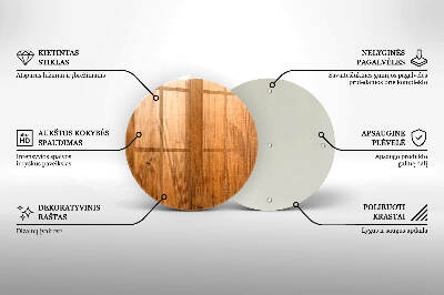 Dessous de bougie rond planches de bois