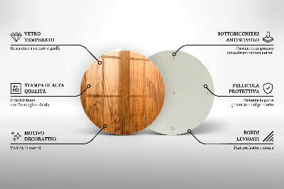 Dessous de bougie rond planches de bois