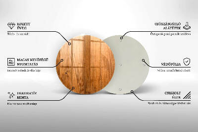 Dessous de bougie rond planches de bois