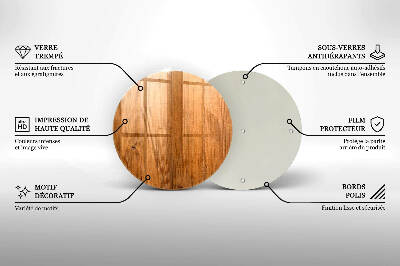 Dessous de bougie rond planches de bois