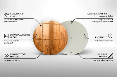 Dessous de bougie rond planches de bois