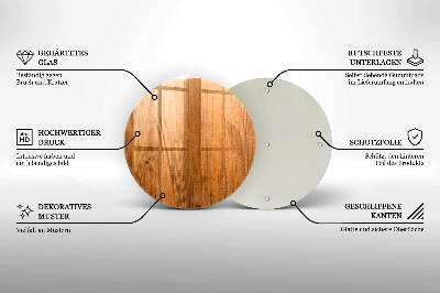 Dessous de bougie rond planches de bois