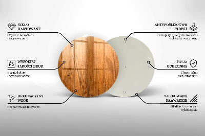 Dessous de bougie rond planches de bois