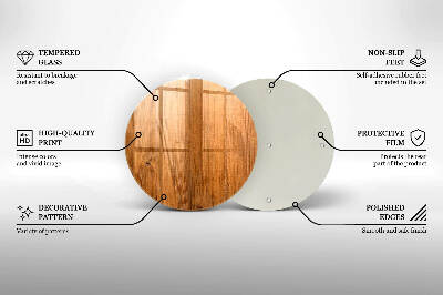 Dessous de bougie rond planches de bois