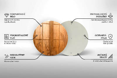 Dessous de bougie rond planches de bois