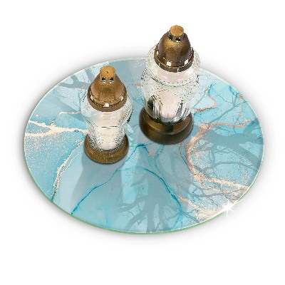 Dessous de bougie rond Pierre abstraite