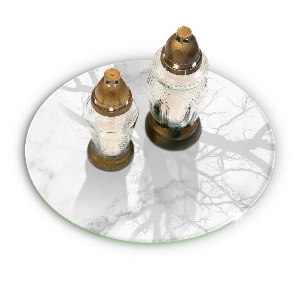 Dessous de bougie rond Marbre moderne