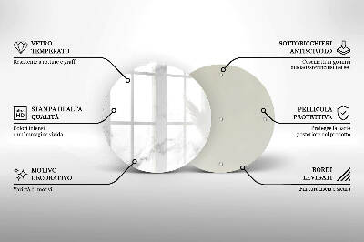 Dessous de bougie rond Marbre moderne