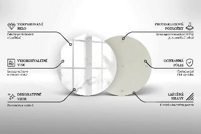 Dessous de bougie rond Marbre moderne