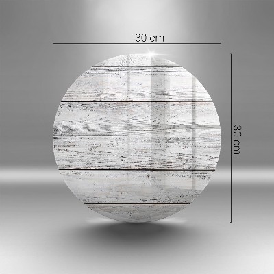 Dessous de bougie rond Planches en bois clair