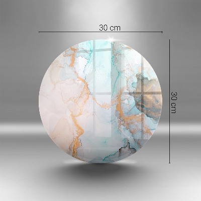 Dessous de bougie rond Marbre abstrait