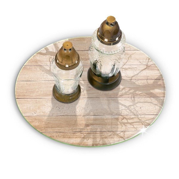 Dessous de bougie rond planches de bois