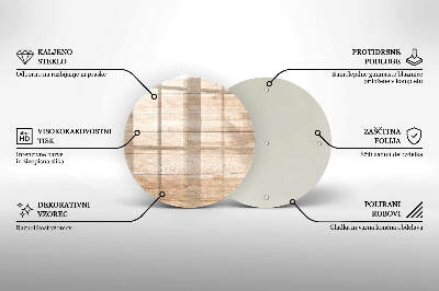 Dessous de bougie rond planches de bois