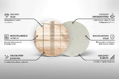Dessous de bougie rond planches de bois