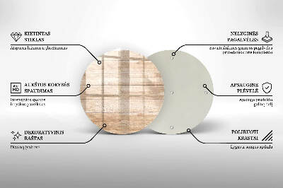 Dessous de bougie rond planches de bois