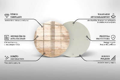 Dessous de bougie rond planches de bois