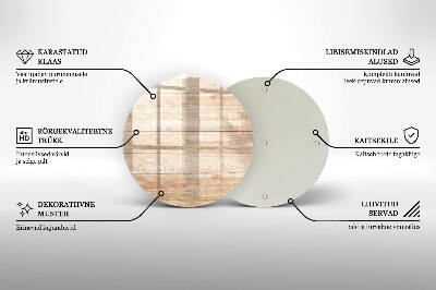 Dessous de bougie rond planches de bois