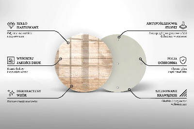Dessous de bougie rond planches de bois