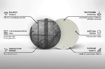 Dessous de bougie rond Texture de pierre