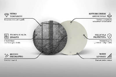 Dessous de bougie rond Texture de pierre