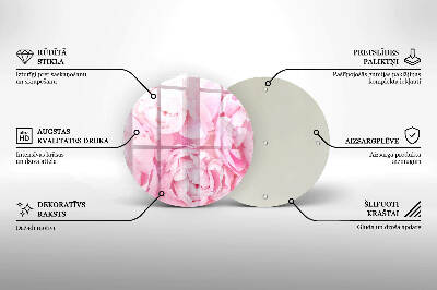 Dessous de bougie rond Pivoines délicates