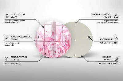 Dessous de bougie rond Pivoines délicates