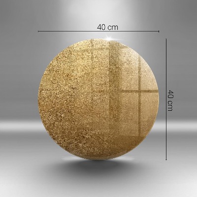 Dessous de bougie rond Fond de texture dorée