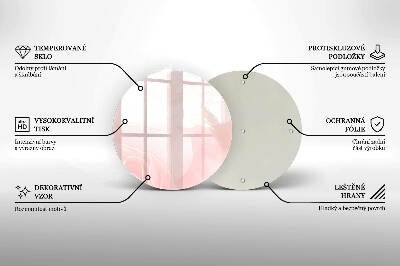 Dessous de bougie rond Fond de roses pastel