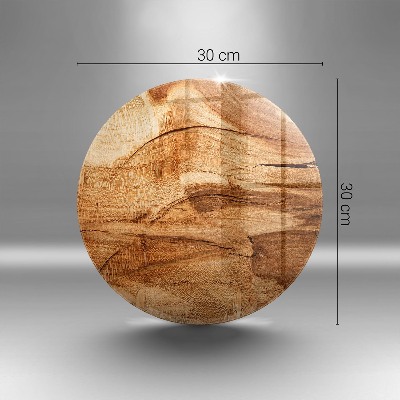 Dessous de bougie rond Texture de planche de bois